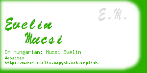 evelin mucsi business card